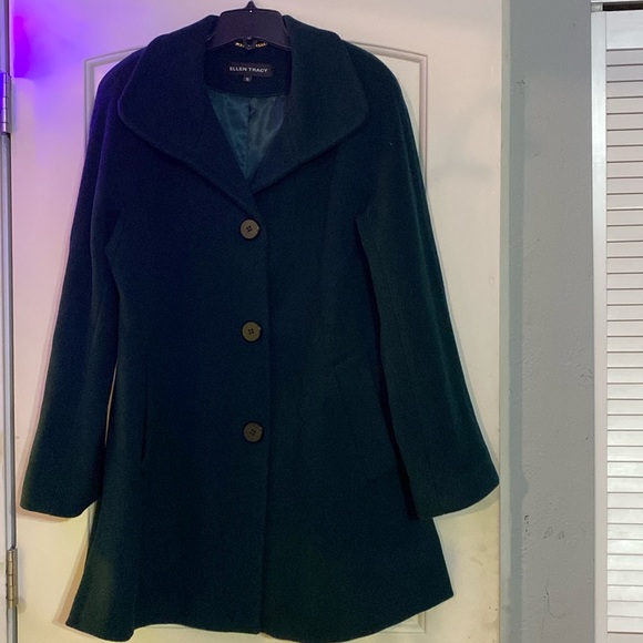Ellen Tracy Angora Wool Blend pea coat size 10 - Picture 6 of 6